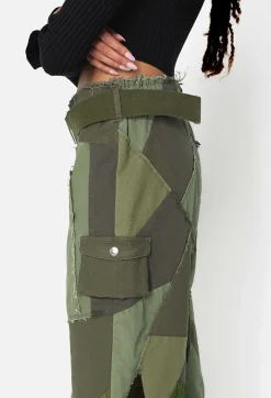 Belted Patchwork Pant