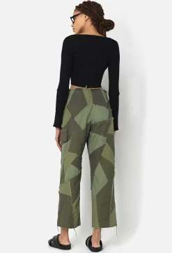 Belted Patchwork Pant