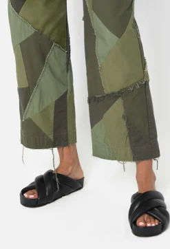 Belted Patchwork Pant