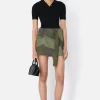 Belted Patchwork Skirt