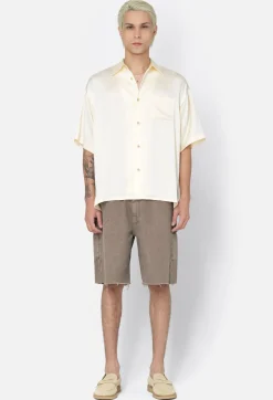 Brushed Silk Button Up