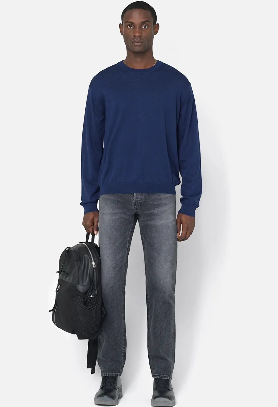 Cashmere Wool Blend Crew