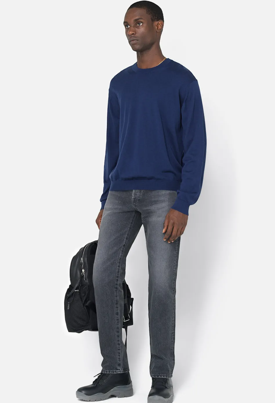 Cashmere Wool Blend Crew