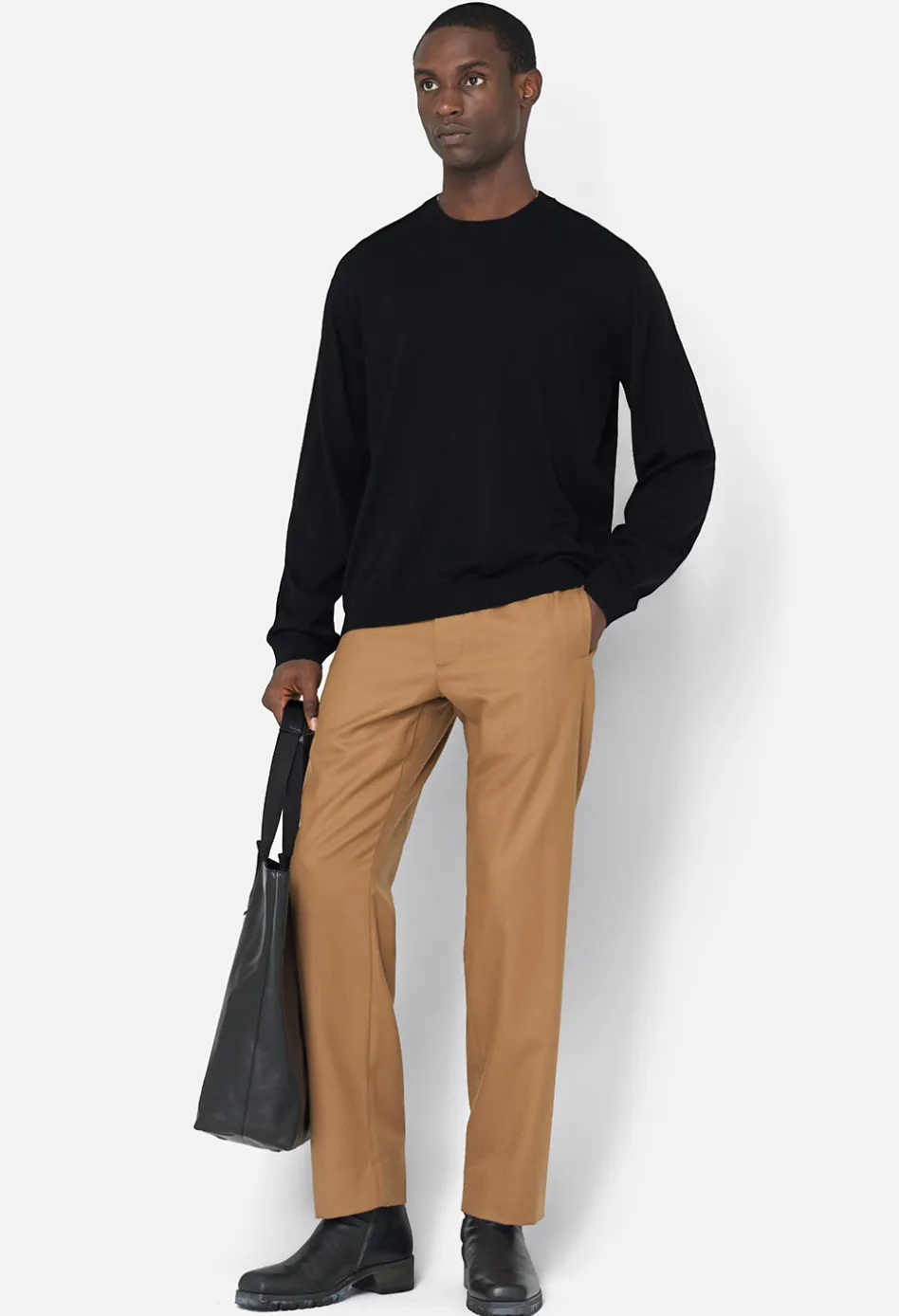 Cashmere Wool Blend Crew