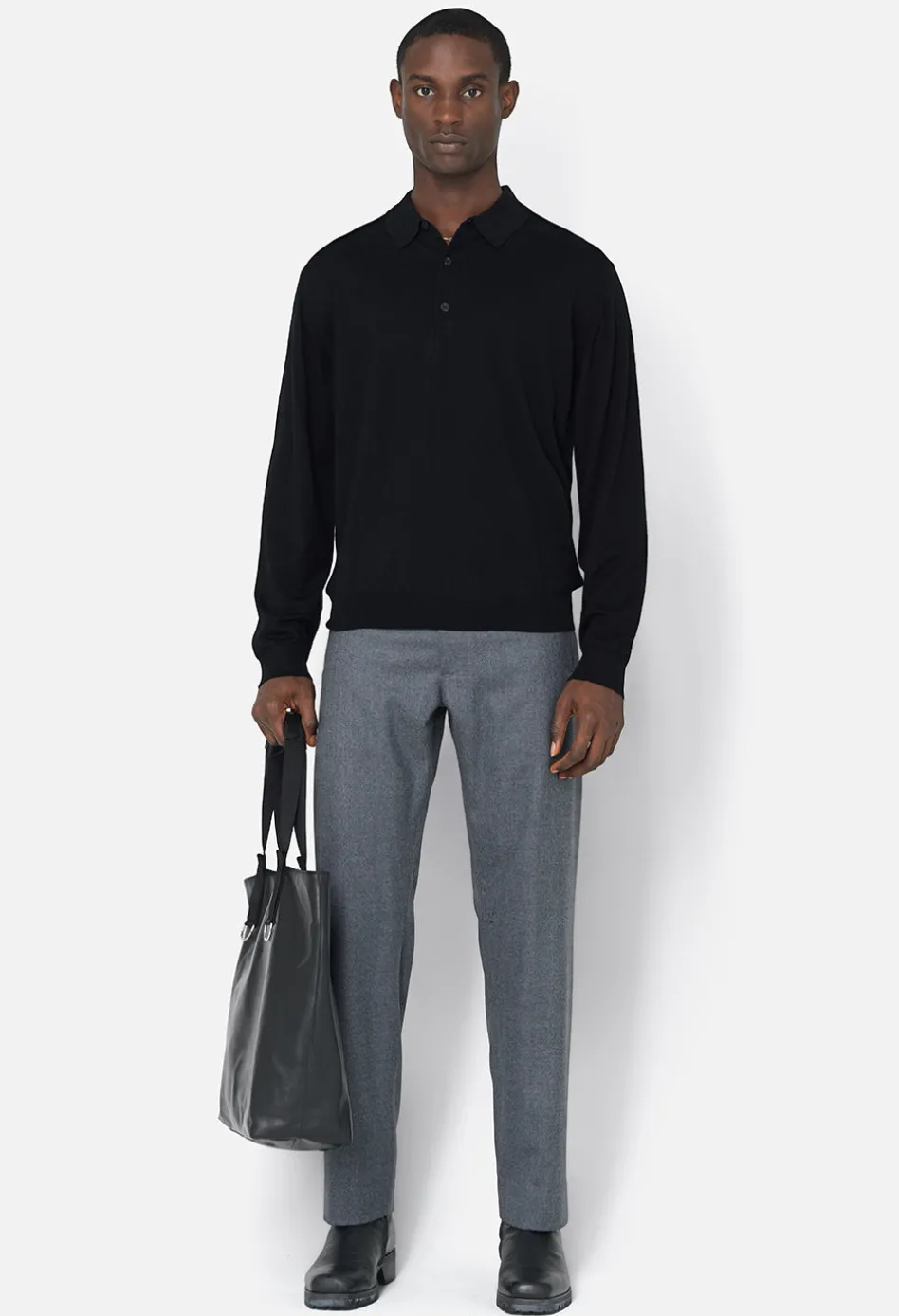 Cashmere Wool Blend Polo