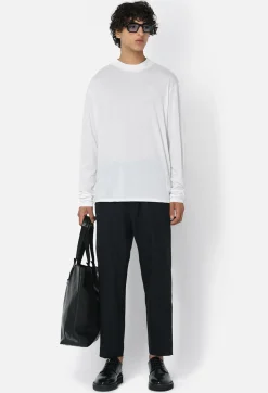 Cotton Cashmere Mock Neck