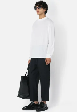 Cotton Cashmere Mock Neck