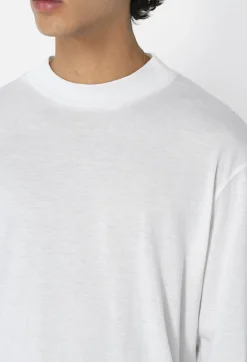 Cotton Cashmere Mock Neck