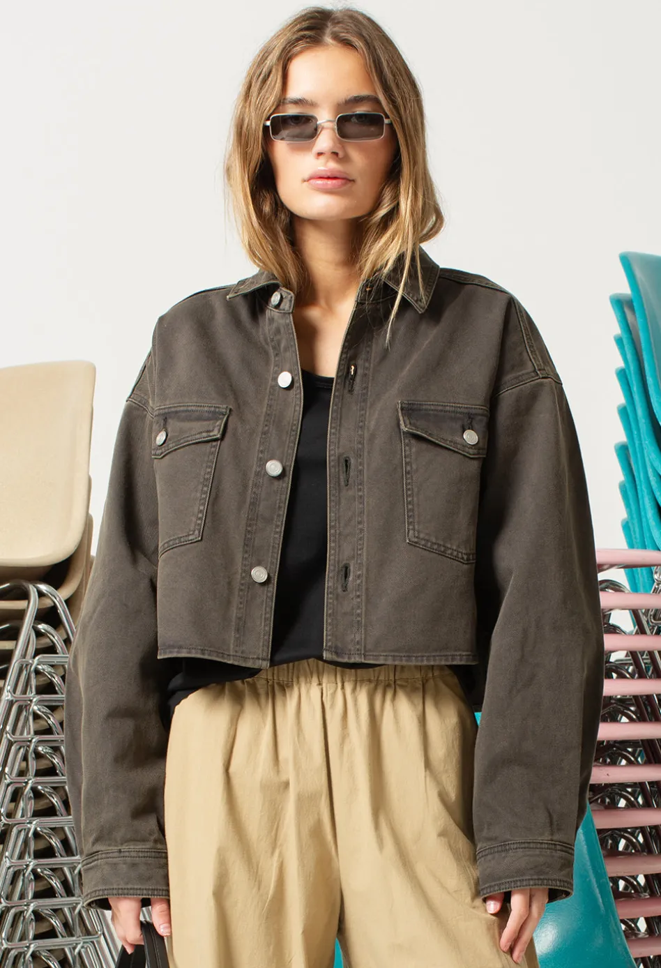 Cropped Hudson Denim Jacket