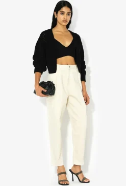 Foam Boucle Cropped Cardigan