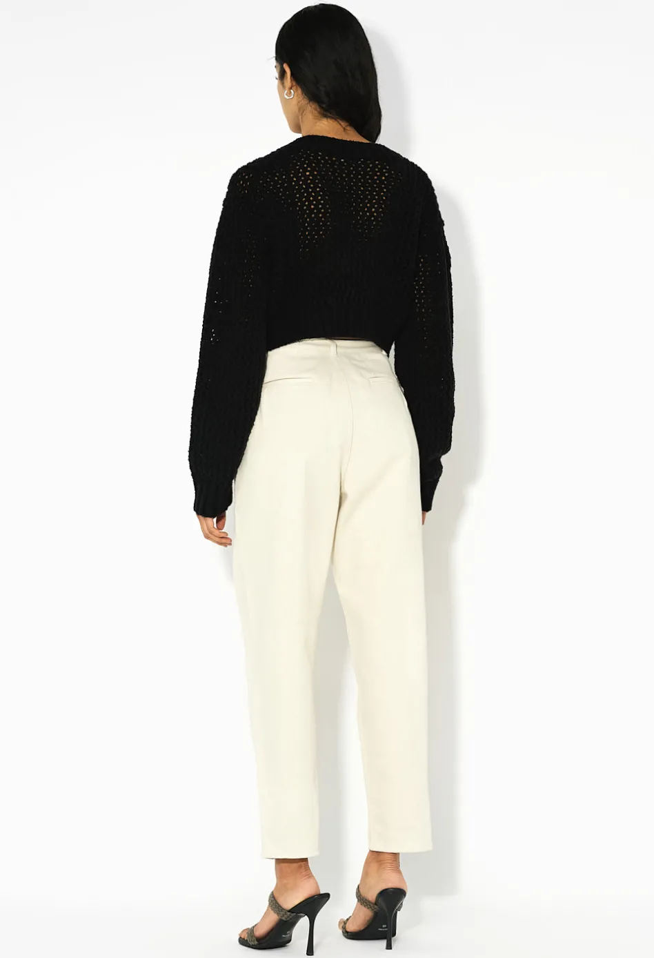 Foam Boucle Cropped Cardigan