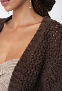 Foam Boucle Cropped Cardigan