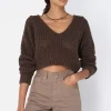 Foam Boucle Cropped Sweater