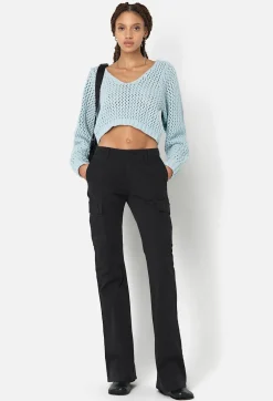 Foam Boucle Cropped Sweater