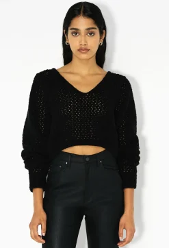 Foam Boucle Cropped Sweater