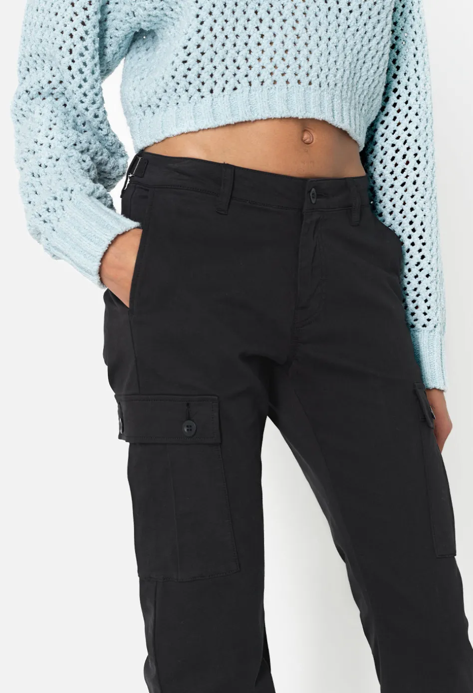 Foam Boucle Cropped Sweater