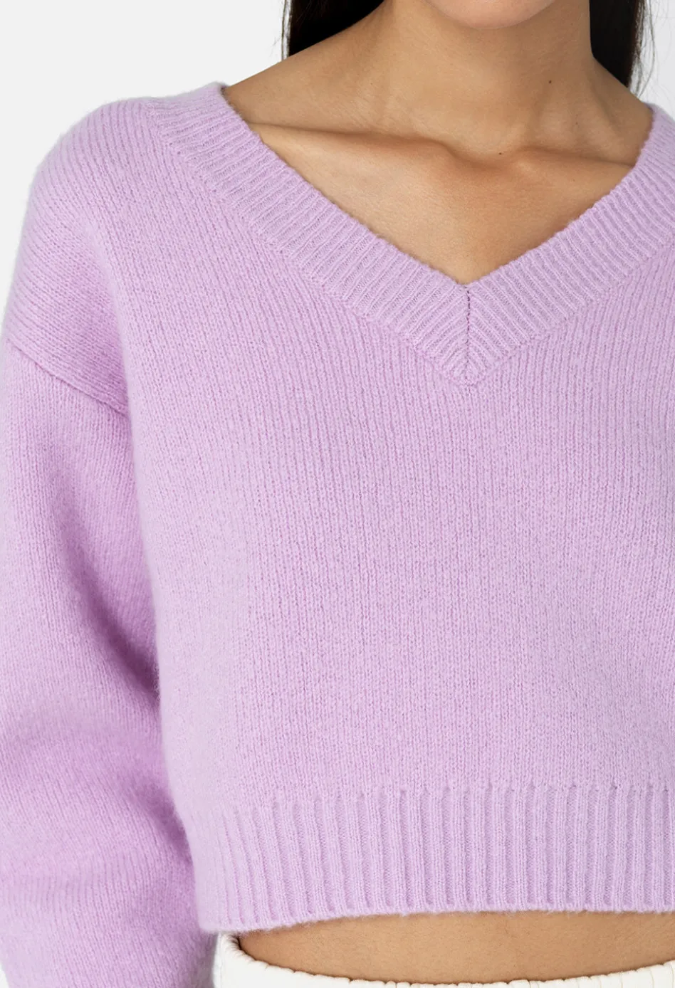 Foggy Wool V Neck Sweater