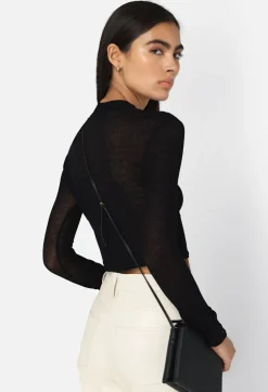 Gauze Rib LS Cropped Tee