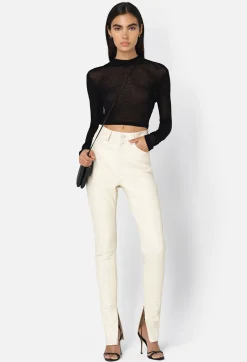 Gauze Rib LS Cropped Tee