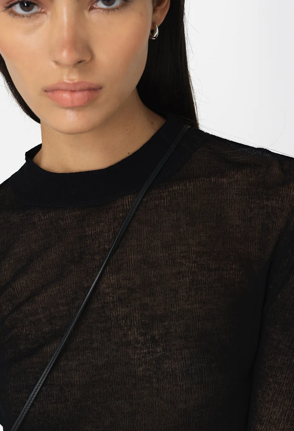 Gauze Rib LS Cropped Tee