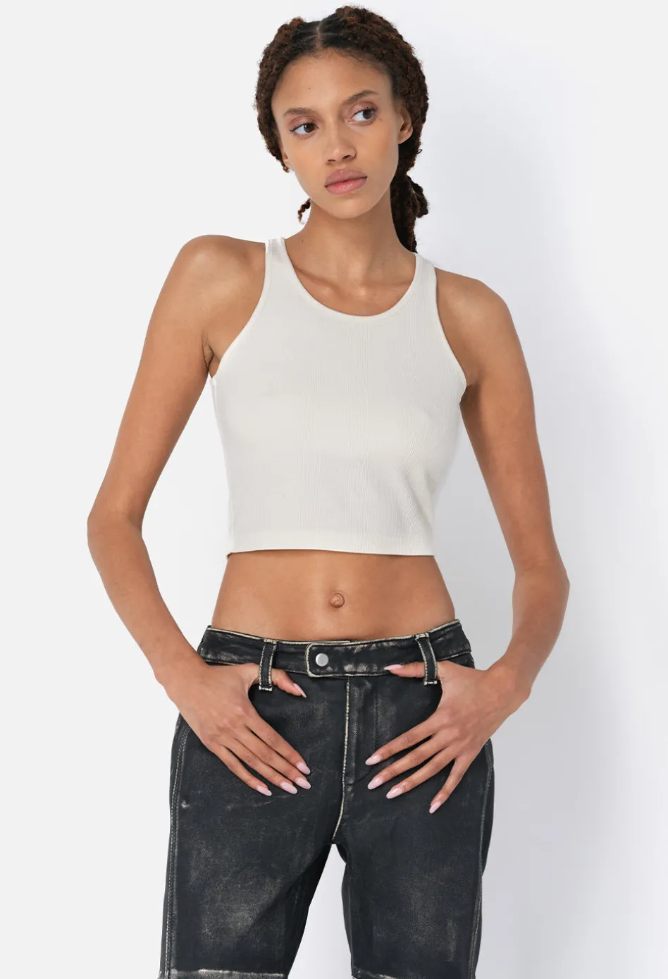 Gemini Rib Cropped Tank