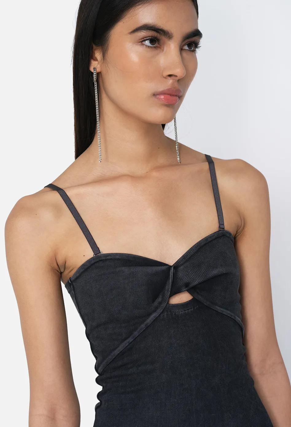 Gemini Rib Twist Dress