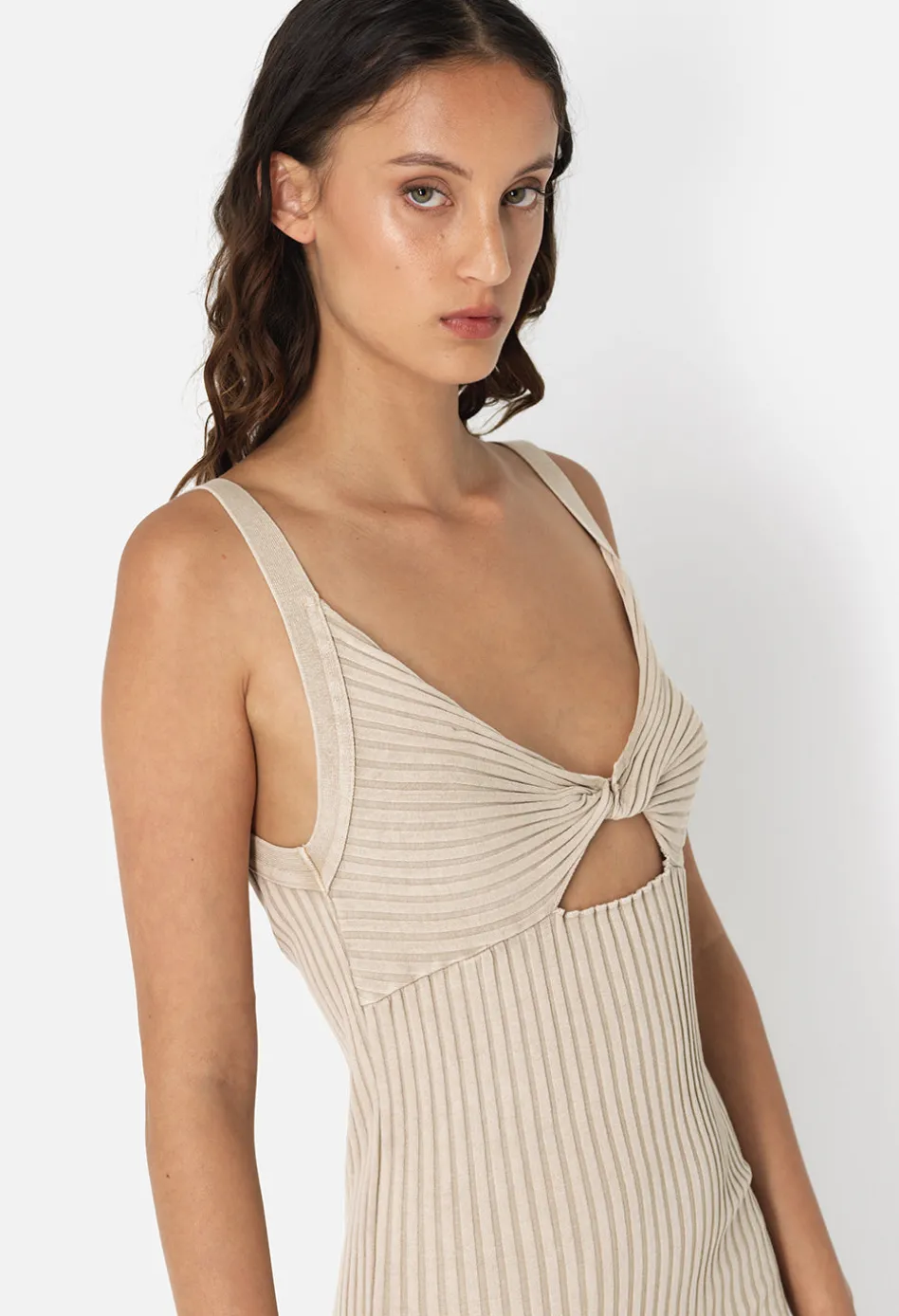 Ginza Rib Twist Dress