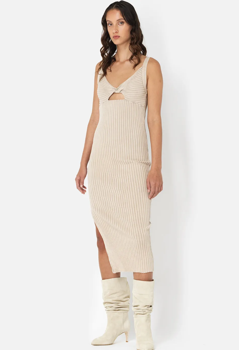 Ginza Rib Twist Dress