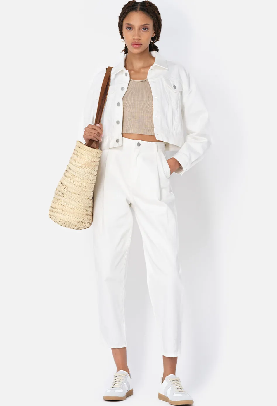 Hickory Cropped Denim Jacket