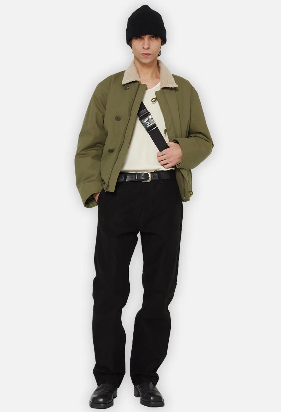 High Rise Straight Moleskin Pant
