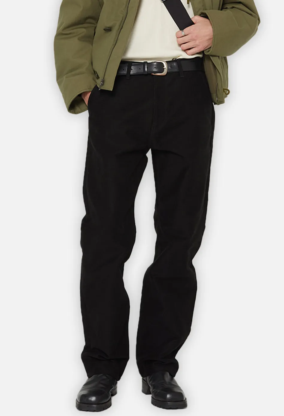 High Rise Straight Moleskin Pant