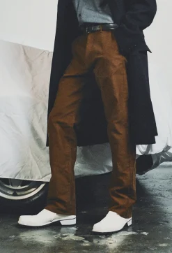 High Rise Straight Moleskin Pant
