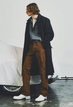 High Rise Straight Moleskin Pant
