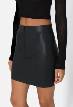 Leather High Rise Mini Skirt