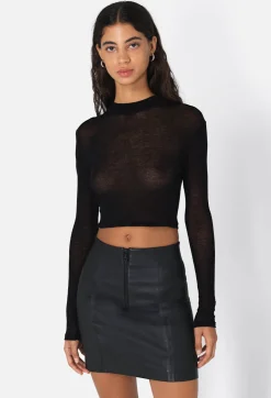 Leather High Rise Mini Skirt