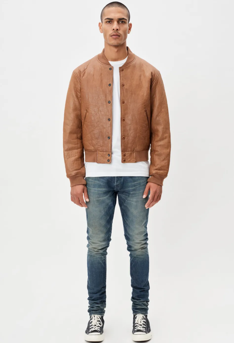 Leather Stadium Jacket
