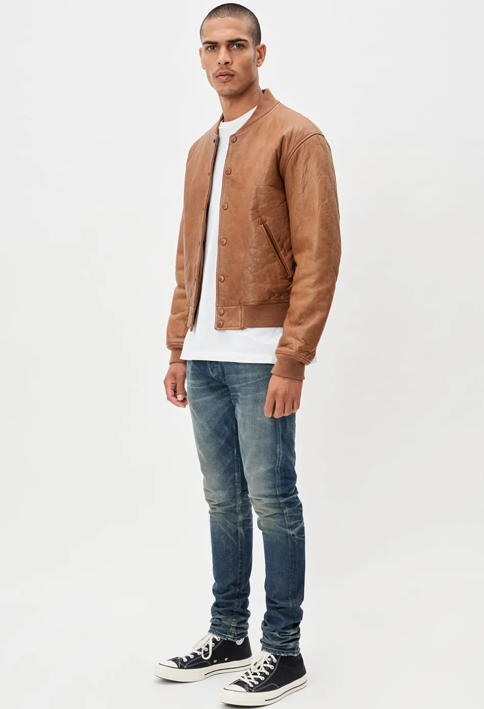 Leather Stadium Jacket