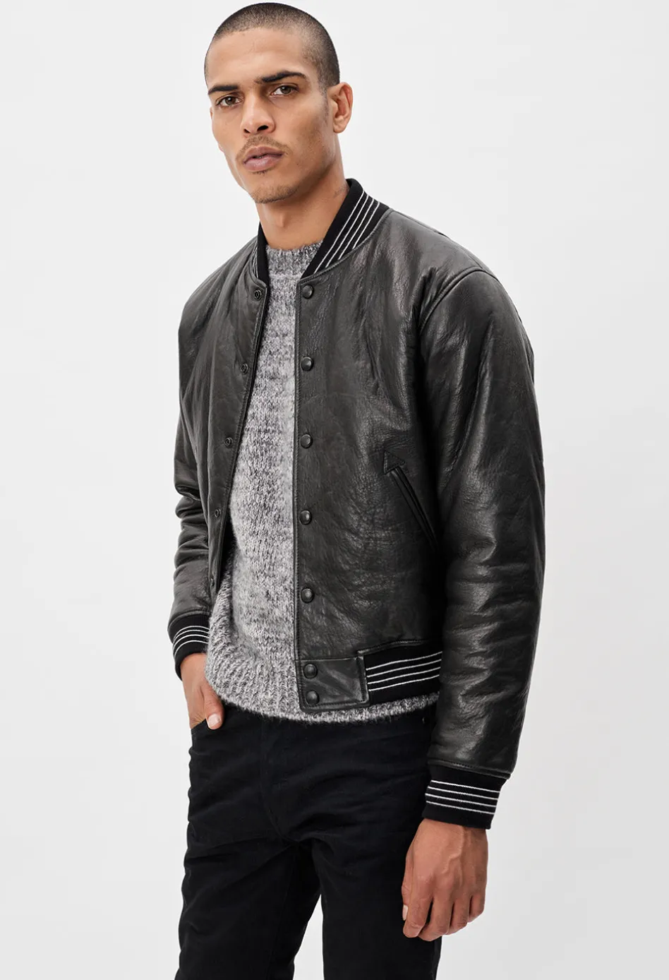 Leather Stadium Jacket