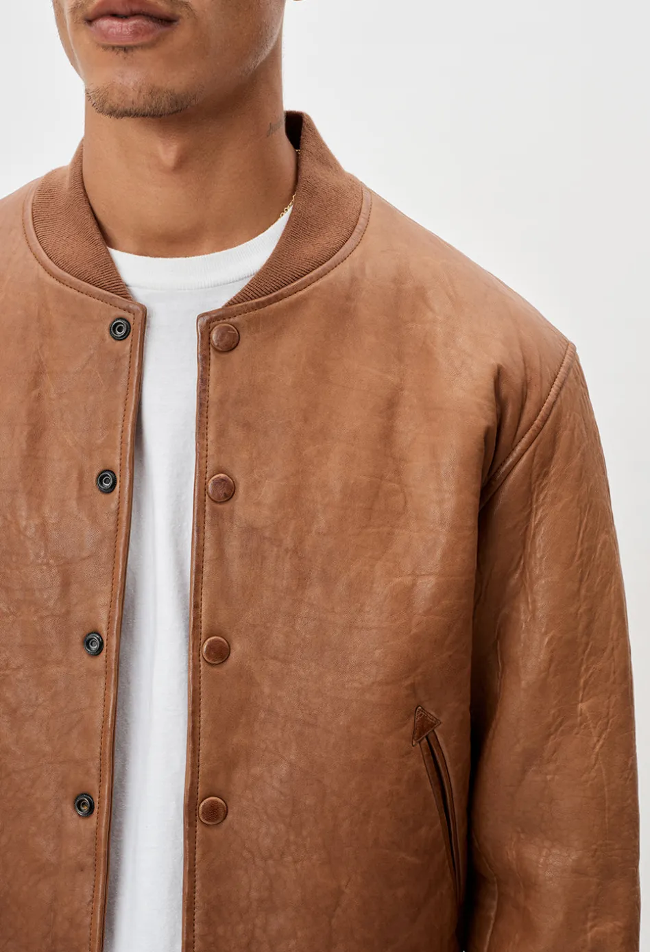 Leather Stadium Jacket