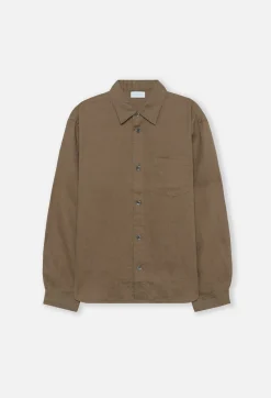 Linen Cloak Button Up