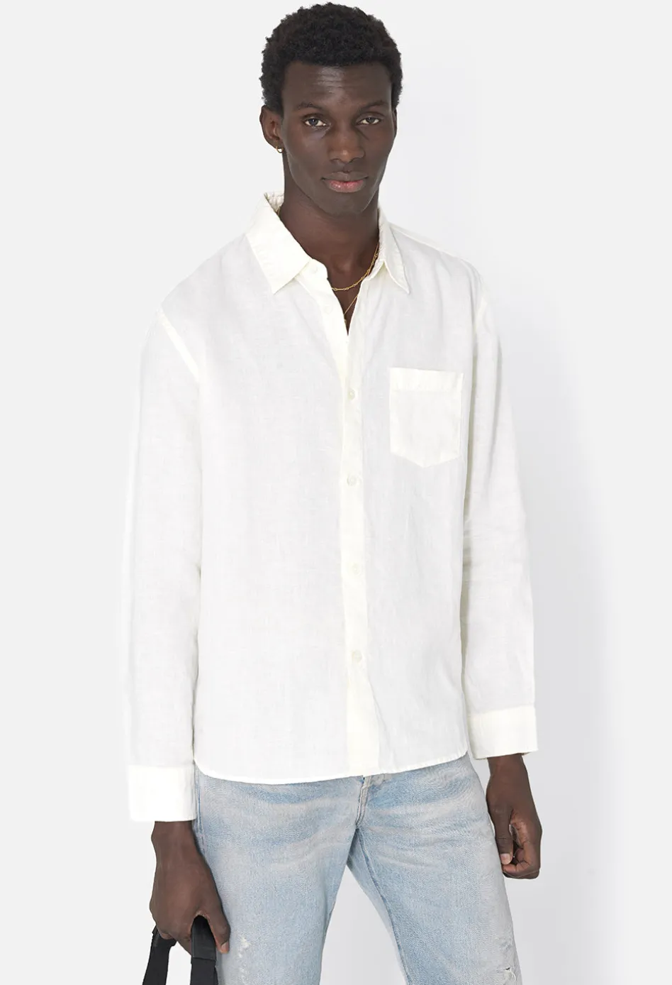 Linen Cloak Button Up
