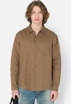 Linen Cloak Button Up