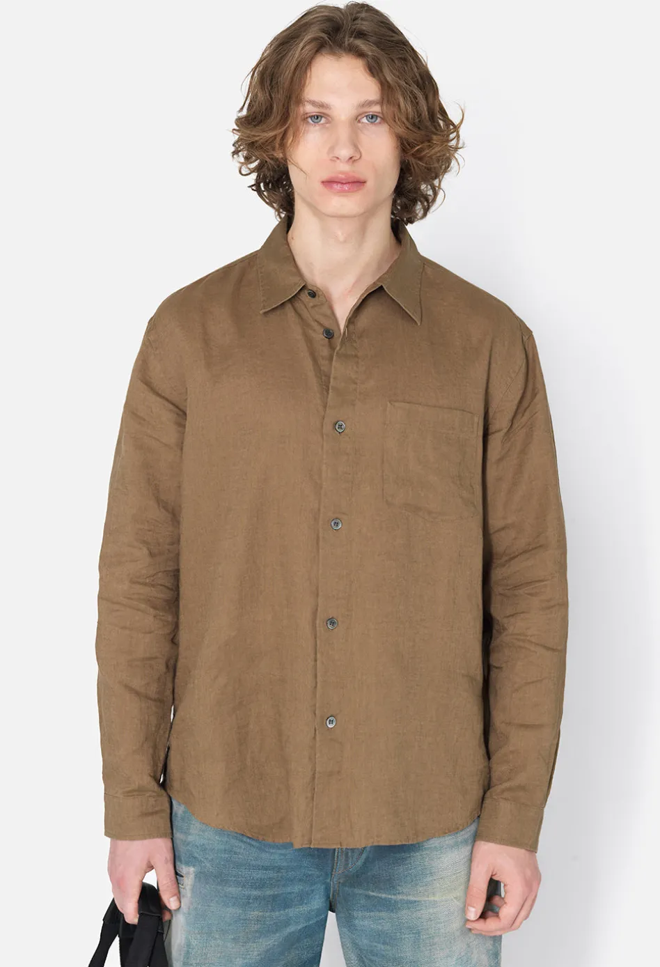 Linen Cloak Button Up