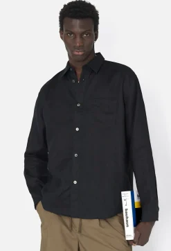 Linen Cloak Button Up