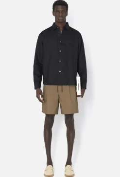 Linen Cloak Button Up
