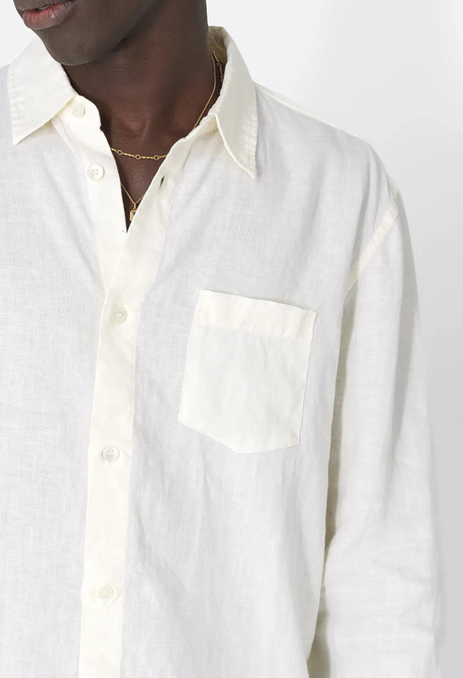 Linen Cloak Button Up