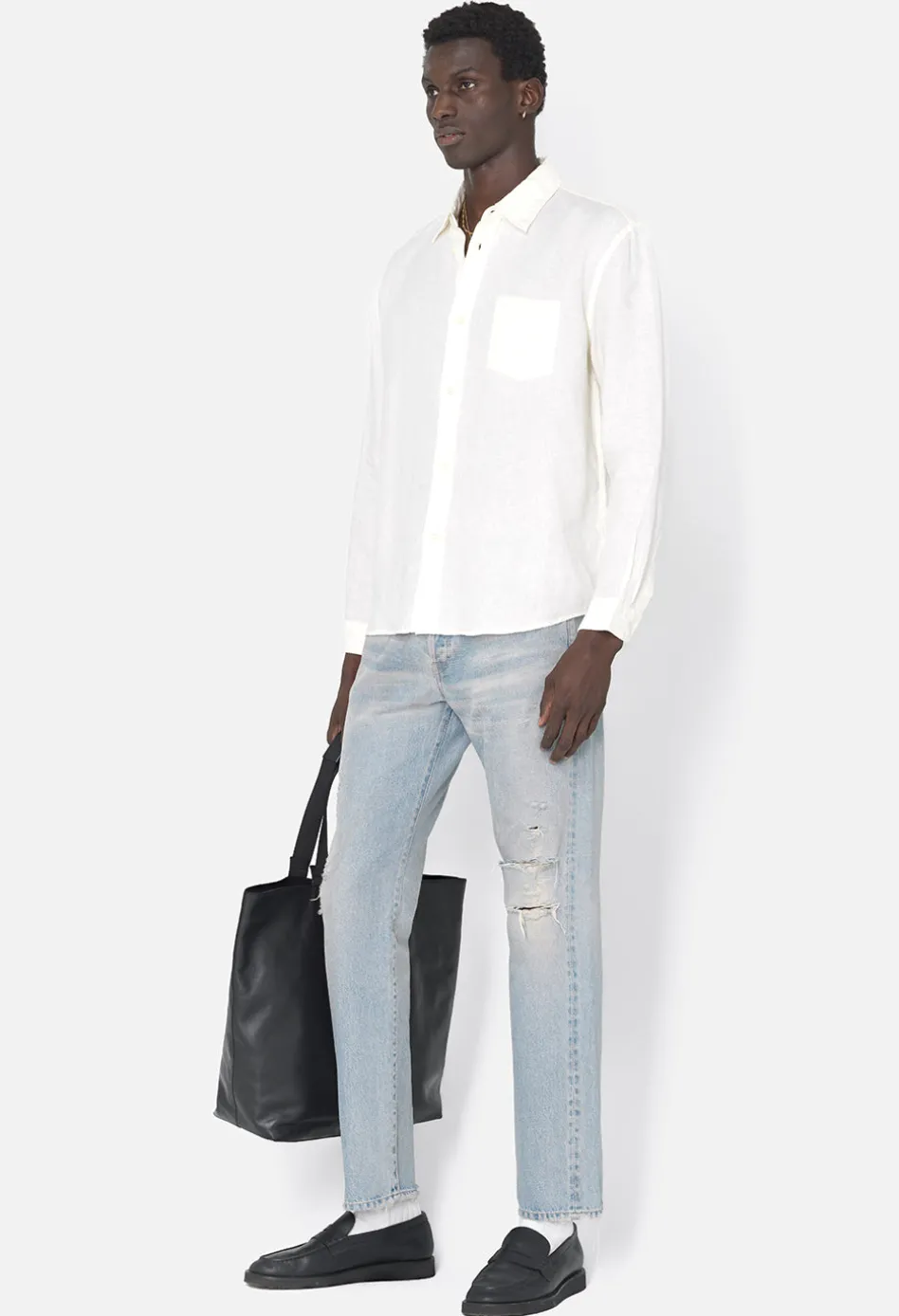 Linen Cloak Button Up