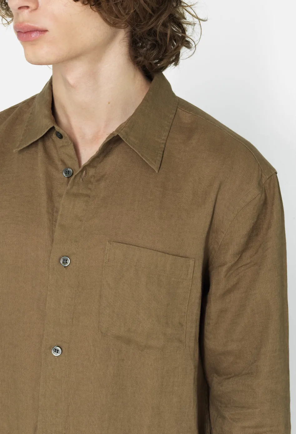 Linen Cloak Button Up