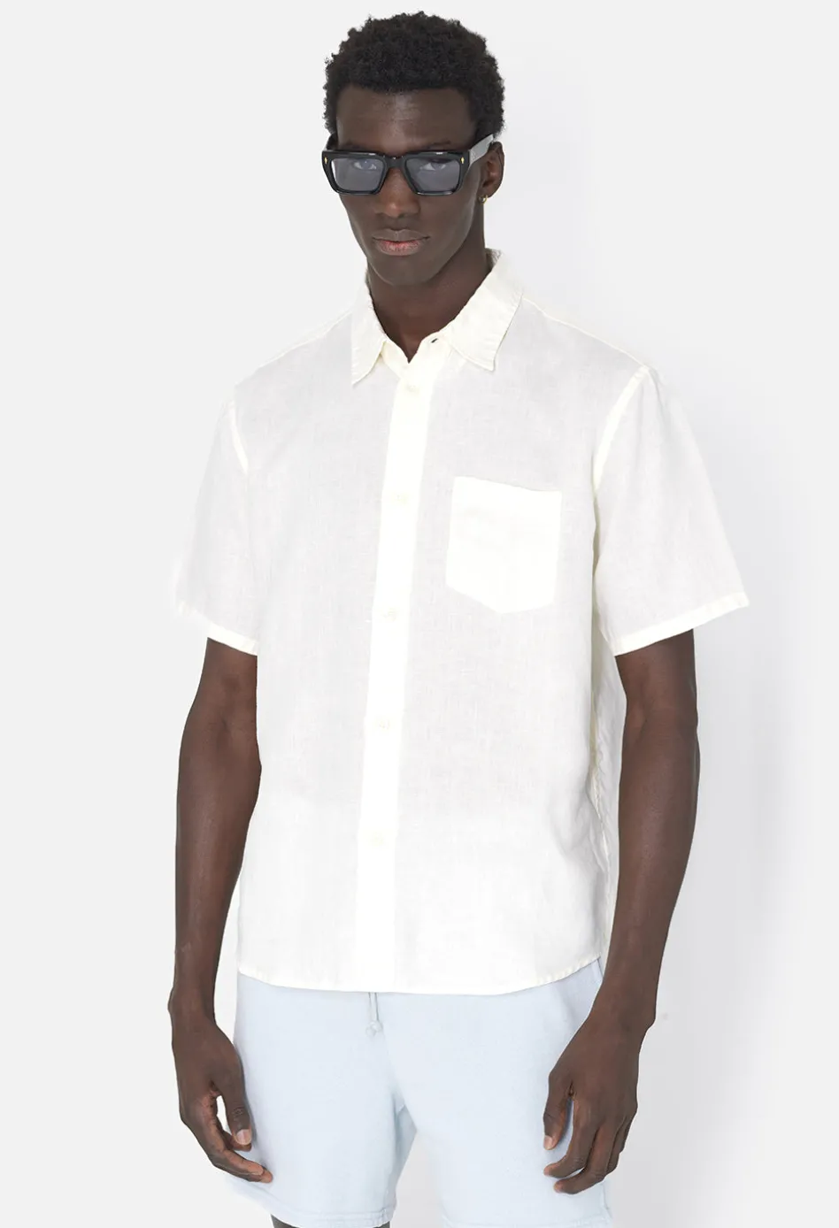 Linen SS Cloak Button Up