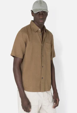 Linen SS Cloak Button Up